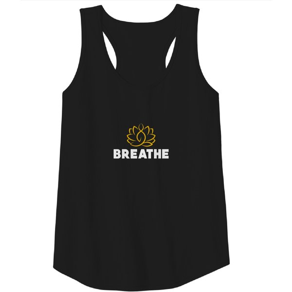 Breathe Lotus Flower Yoga Yogi Meditation Gift Tank Top-image