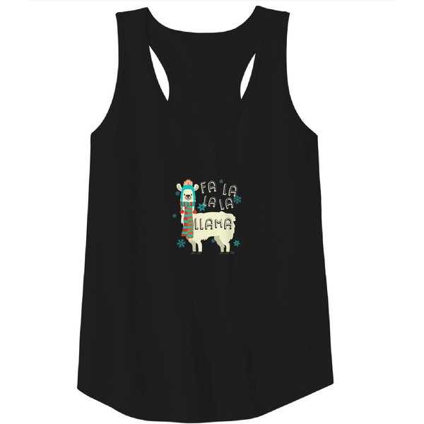Falalala Funny Llama Christmas Alpaca Tank Top-image