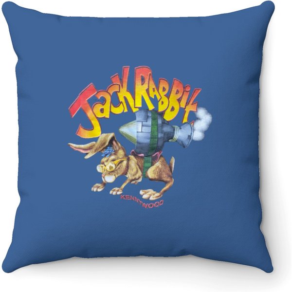 Kennywood Park Jack Rabbit Gift Idea For Kennywood Lovers Throw Pillows-image