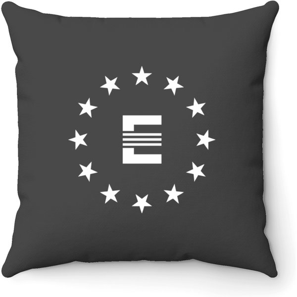 Enclave White Logo Throw Pillows-image