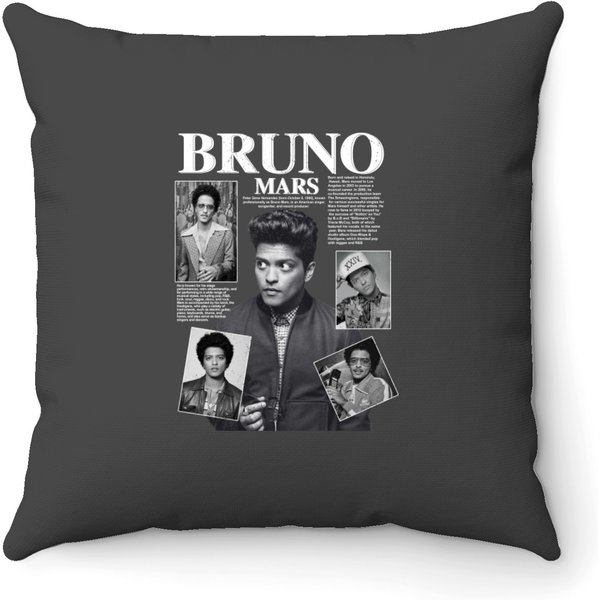 Bruno Mars Music Throw Pillows K1, Bruno Mars Music Pop Throw Pillows-image