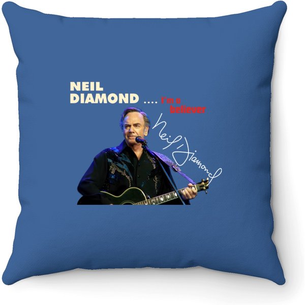 Neil Diamond Throw Pillows, Neil Diamond Signature Throw Pillows-image