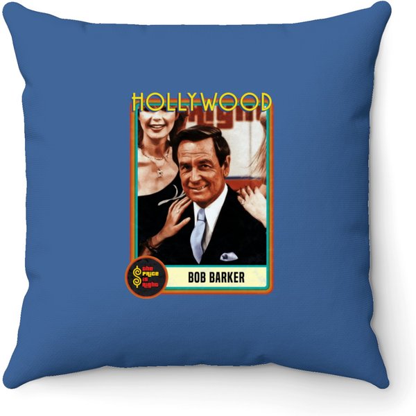 Bob Barker Game Show Host Throw Pillows-image
