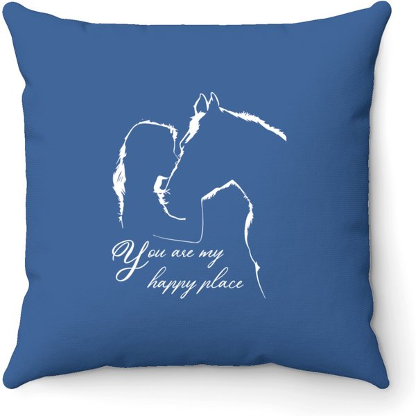 Womens You Are My Happy Place Horse Lover Throw Pillows-image