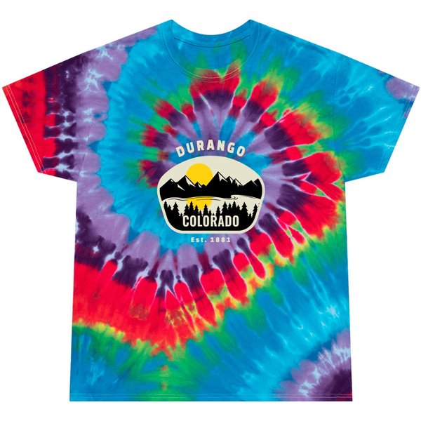 Original Durango Colorado Rocky Mountains Graphic Tie Dye T Shirts-image