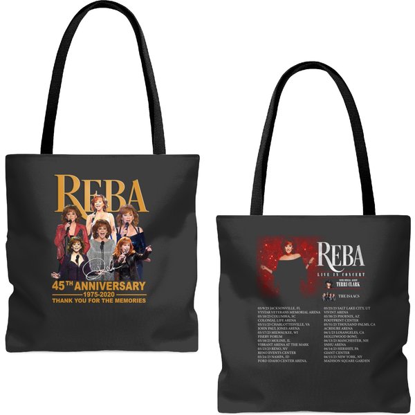 Reba Mcentire Tote Bags (Aop) Country Music Tour 2023 Gift For Fan, Reba Mcentire 48 Years Anniversary Tour Tote Bags (Aop)-image