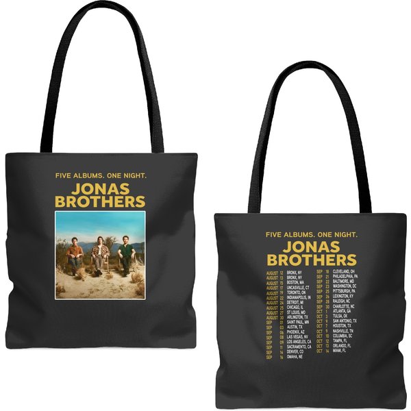 Jonas Brothers 2023 Tour Music Festival Concert Unisex Tote Bags (Aop)-image