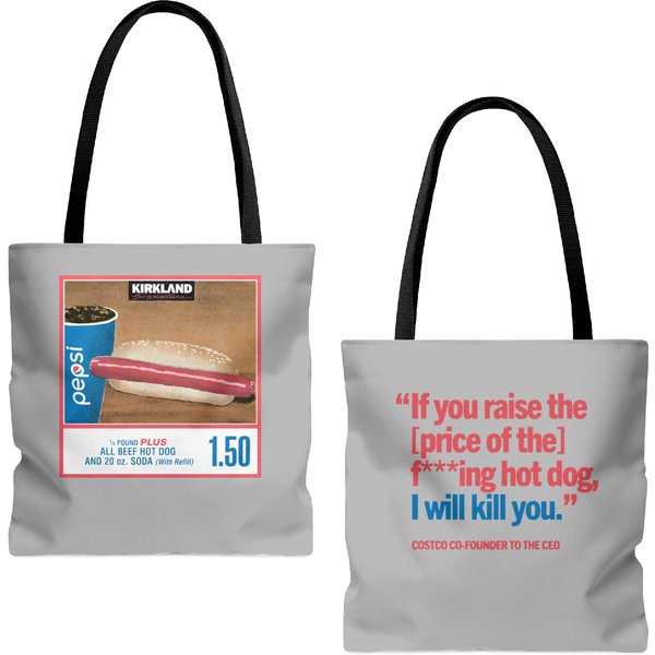 1.50 Costco Hot Dog & Soda Combo Tote Bags (Aop)-image