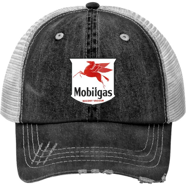 Mobilgas Trucker Hats - Mobil Gas Distressed Trucker Hats - Mobilgas Socony Vacuum