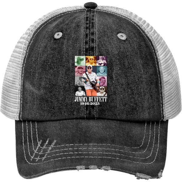 Rip Jimmy Buffet 1946 - 2023 Print Trucker Hats, Jimmy Buffett The Era Tour-image