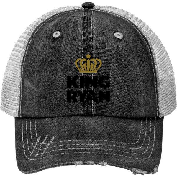 King Ryan Name Thing Crown Print Trucker Hats-image