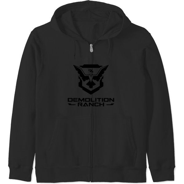 Demolition Ranch Casual Round Neck Short Sleeve Basic Gray White Zip Hoodies-image