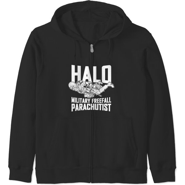 Halo Military Freefall Parachutist High Altitude Zip Hoodies-image