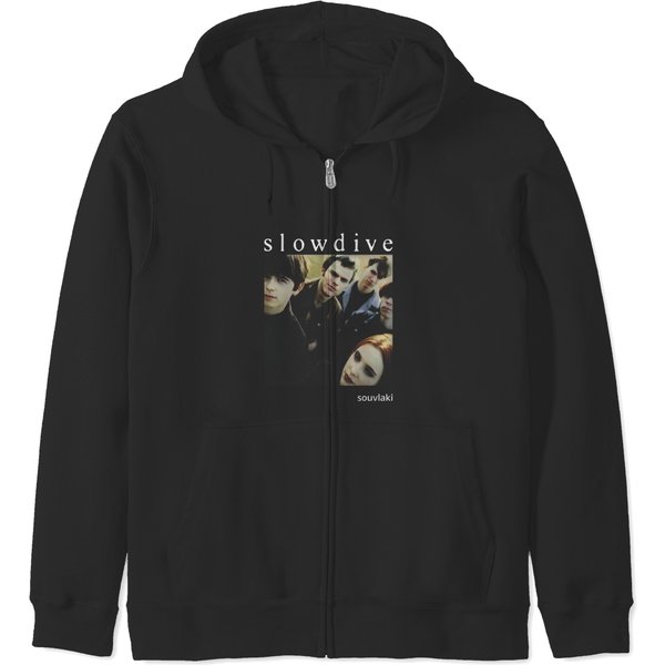 Slowdive Souvlaki Zip Hoodies, Vintage 90S Slowdive Zip Hoodies - Souvlaki-image