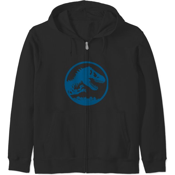 Jurassic Worlds Blue Hue Fossil Logo Zip Hoodies-image