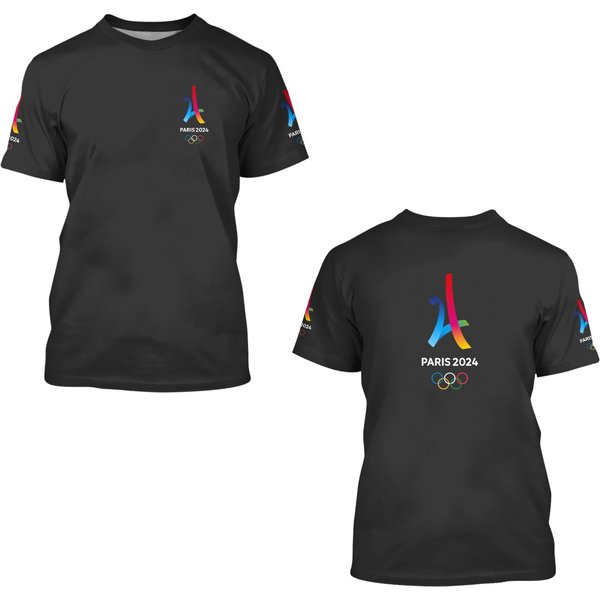 2024 Paris Olympics 3D T Shirts,! Colorful,, Graphic Print 3D T Shirts-image