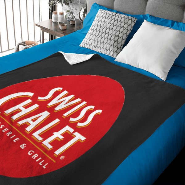 Swiss Chalet Rotisserie & Grill Food Logo Chain Restaurant Baby Blankets-image