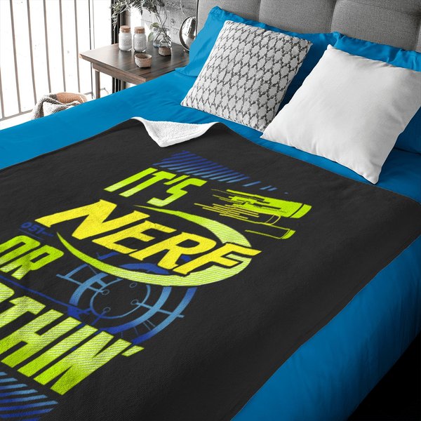 S Nerf It's Nerf Or Nothin' Vintage Bullseye Logo Baby Blankets-image