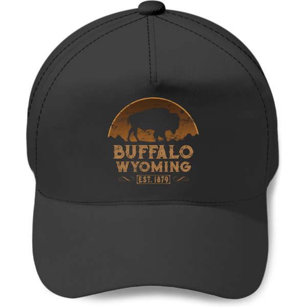 Buffalo Wyoming American Wild West Maple Leaf Baseball Baseball Caps-image