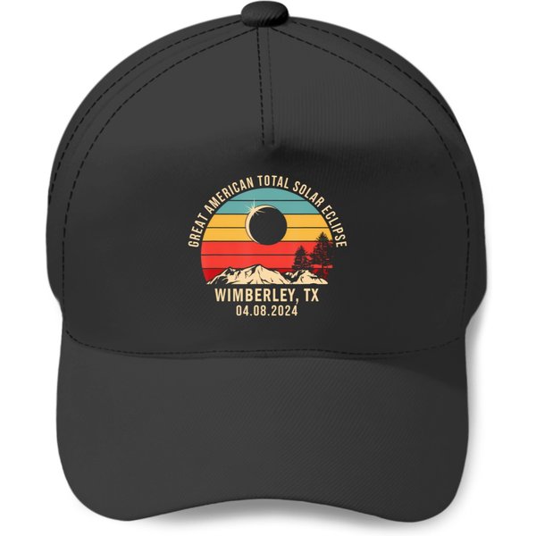 Wimberley, Tx Texas Total Solar Eclipse 2024 Baseball Caps-image