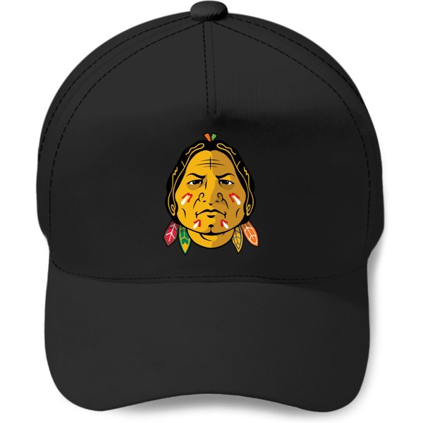 Custom Black Hawk Logo T-Shirt Baseball Caps-image