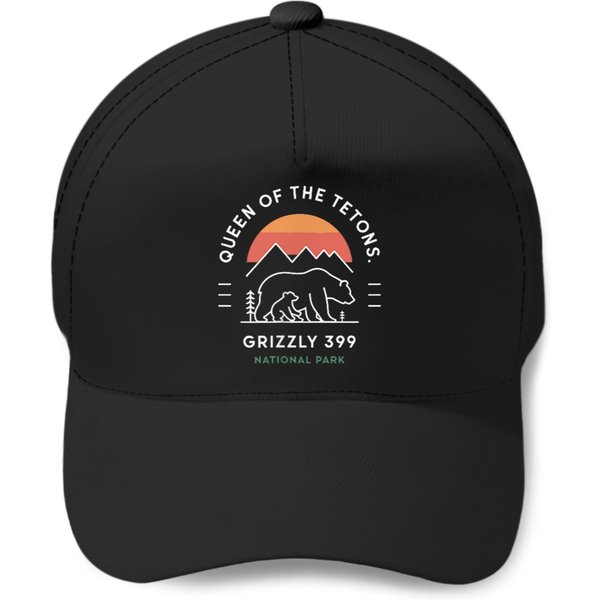 Unisex Adult Grizzly 399 National Park Black Small Short Sleeve Baseball Caps-image