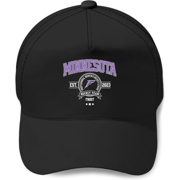 Minnesota-Frost-Hockey-Team-Retro-Logo-T-Shirt Baseball Caps-image