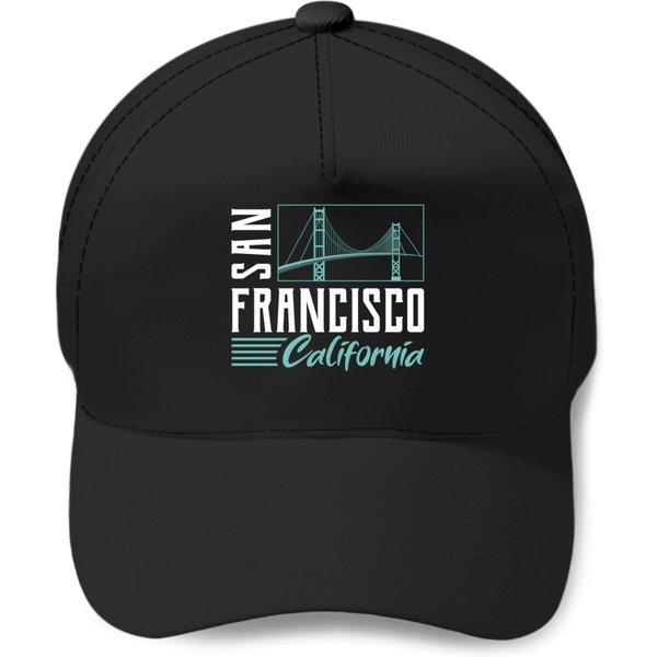 San Francisco Gold Gate Bridge Gift Design Baseball Caps