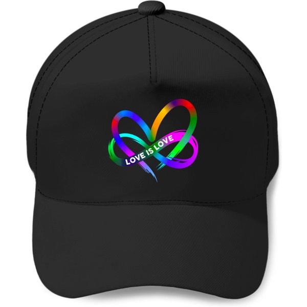 Pride-Month-Lgbt-Straight-Heart-With-Love-Is-Love-T-Shirt Baseball Caps-image