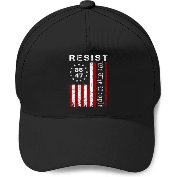 Resist Protest 8647 86 47 We The People Flag Save Democracy Baseball Caps-image
