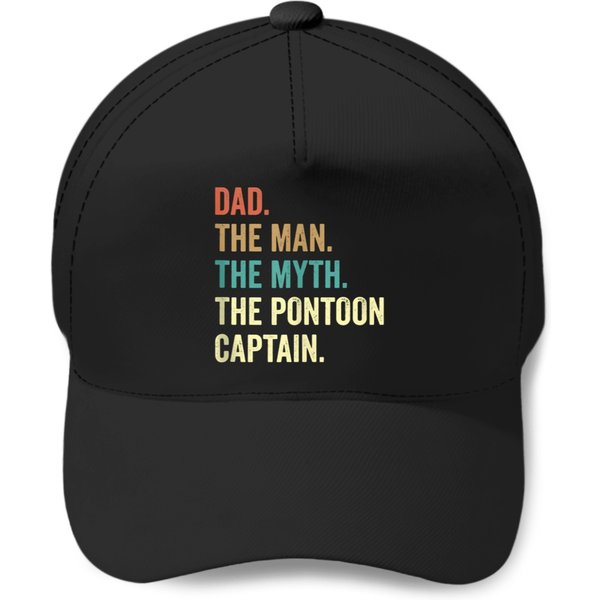 Dad-Man-Myth-Pontoon-Captain-Funny-Pontoon-For-Men-Tank-Top T-Shirt Baseball Caps-image