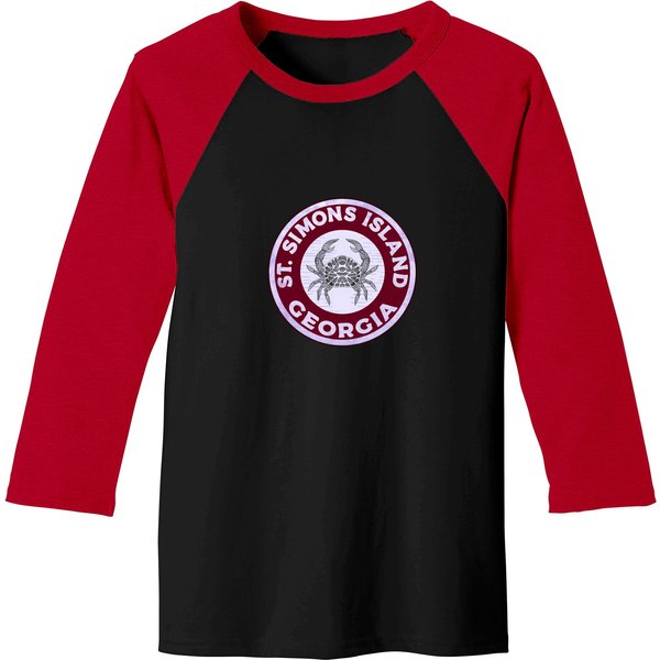 Saint Simons Island Georgia Beach Crab St. T-Shirt Baseball Tees-image