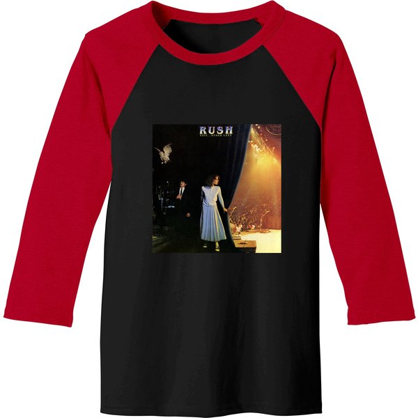 Exit Stage Left Rush Music Album Baseball Tees