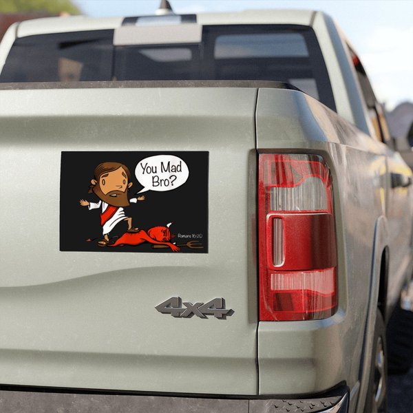 Funny Jesus You Mad Bro Car Magnets-image