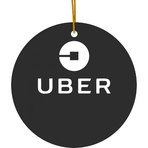 Uber Logo Ceramic Ornament - Uber Eats Merch-image