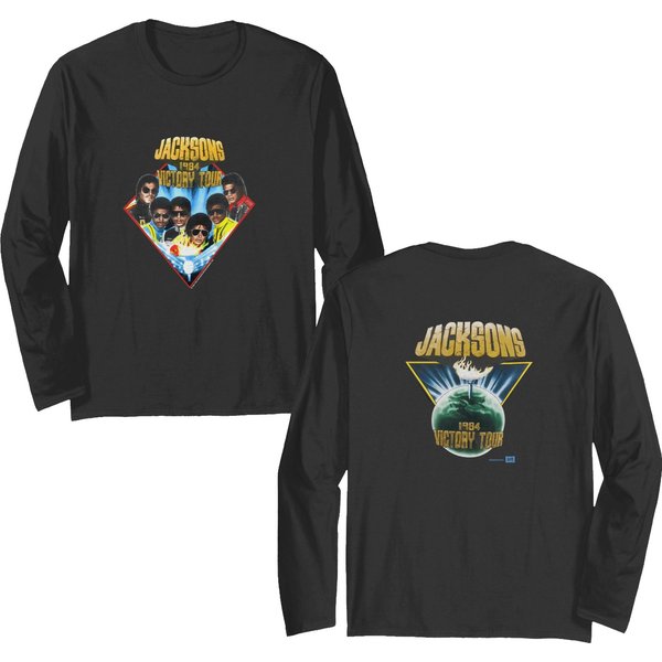 Jacksons Victory Tour 1984 Double Sided Long Sleeves