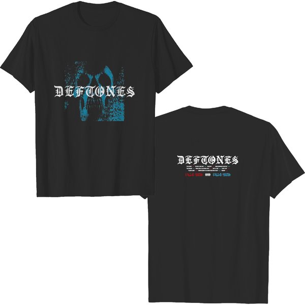 Deftone Unisex Tee: Static Skull (Back Print)-image