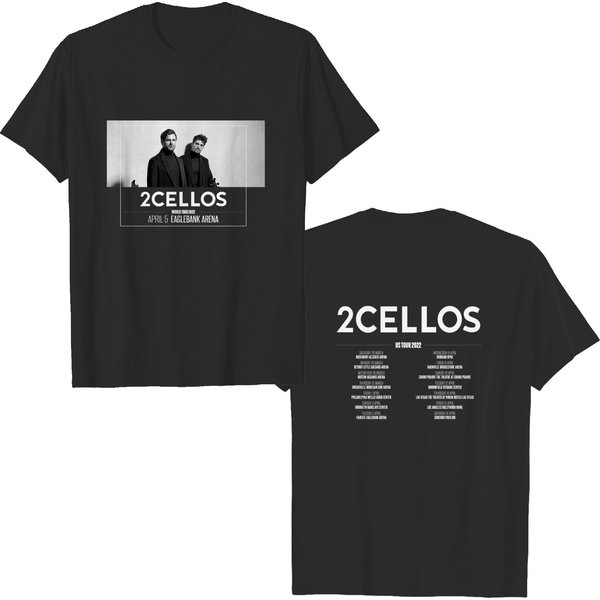 2Cellos Dedicated Us Tour 2022 T-Shirt, 2Cellos 2022 Tour Shirt-image