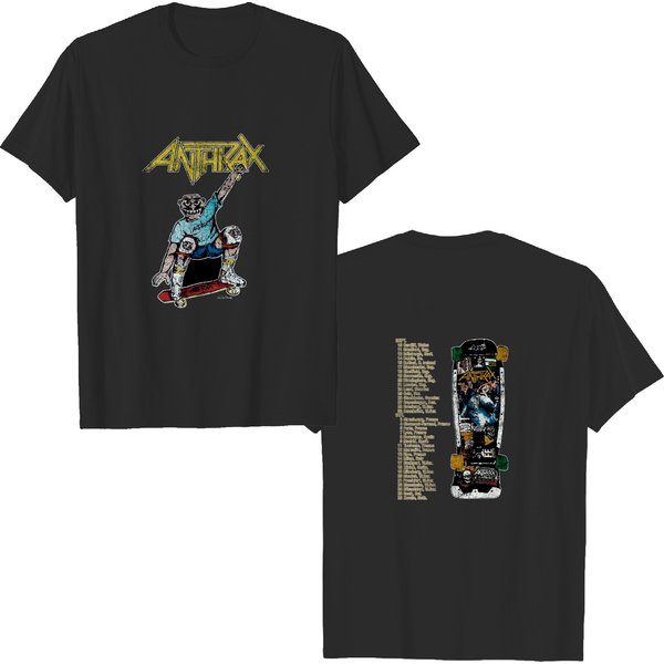 Anthrax Unisex Tee: Spreading Skater Notman Vintage (Back Print)-image