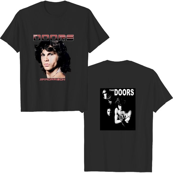 Vintage The Doors Merch T-Shirt Jim Morrison Double Side Rare 80S-image