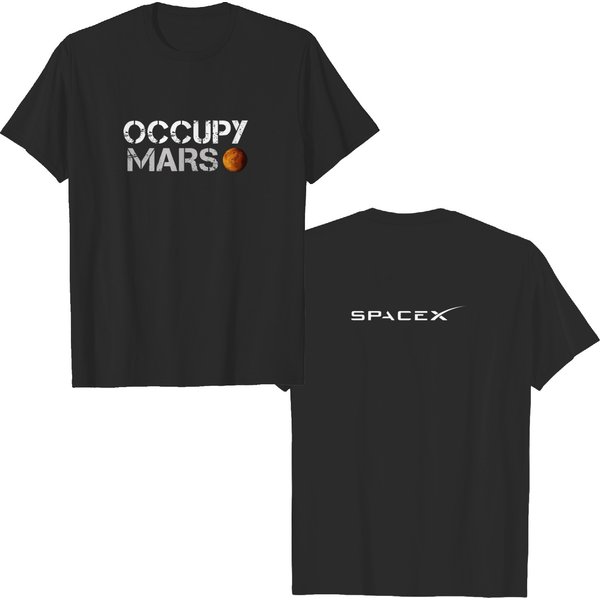 Occupy Mars Shirt, Elon Musk Occupy Mars Double Sided Shirt-image