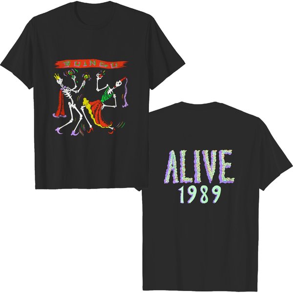 Oingo Boingo T-Shirt, Vintage Oingo Boingo Alive 1989 T-Shirt,-image