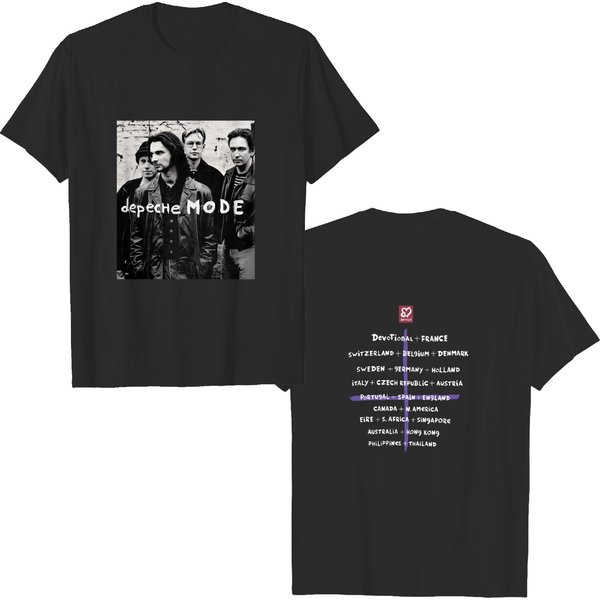 Vintage 90S Double Side Depeche Mode 1993 Devotional Tour Shirt, Rap T-Shirt, Rap Music Shirt-image