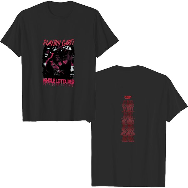 Rap Playboi Carti European Tour 2022 And American Streets Vintage Hip-Hop T-Shirt-image