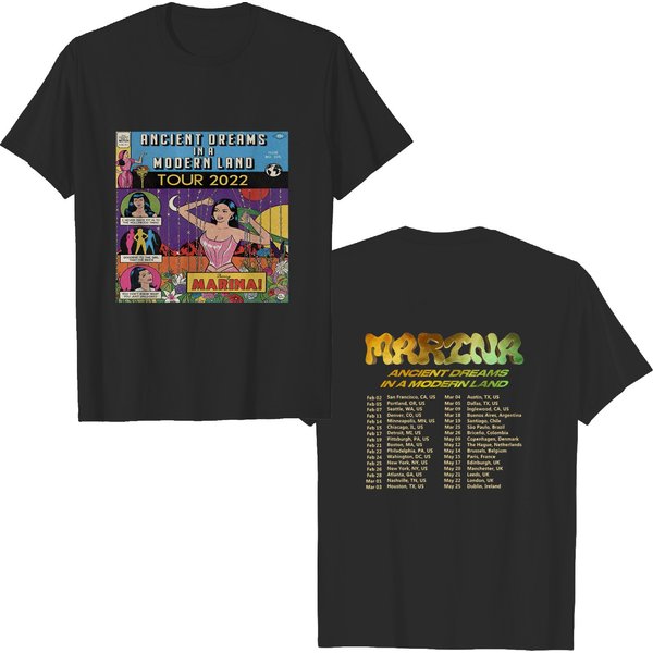 Marina And The Diamonds Ancient Dreams In A Modern Land Tour 2022 T Shirt-image