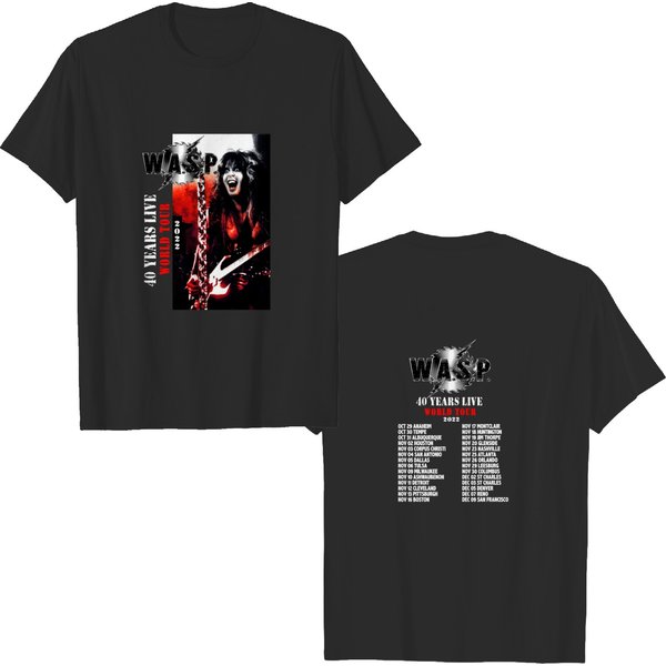 Wasp 40 Years Live World Tour 2022 Shirt, Vtg Wasp Shirt-image