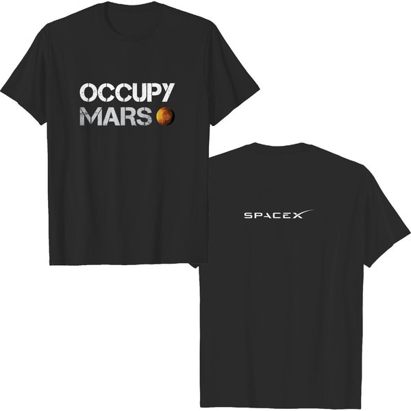 Occupy Mars Double Side T-Shirt, Occupy Mars Spacex T-Shirt, Elon Musk Shirt-image
