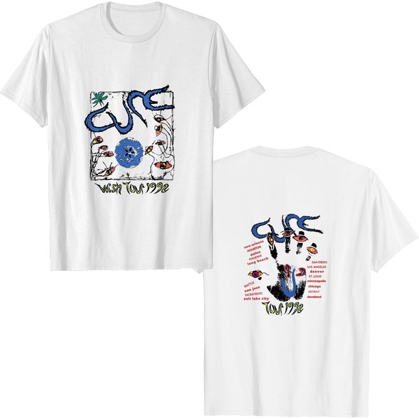 1992 The Cure Wish Tour T-Shirt, 90S Style Concert Tour T-Shirt-image