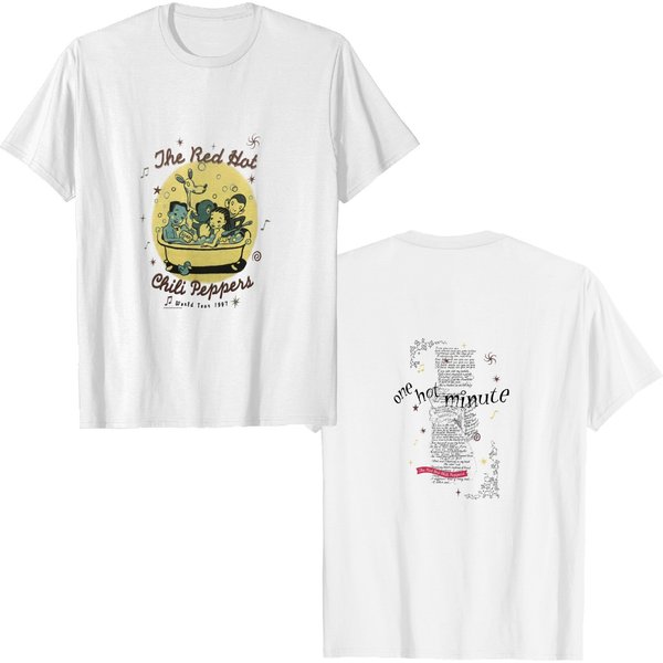 Vintage 90S Red Hot Chili Peppers World Tour 1997 Music Rock T-Shirt-image