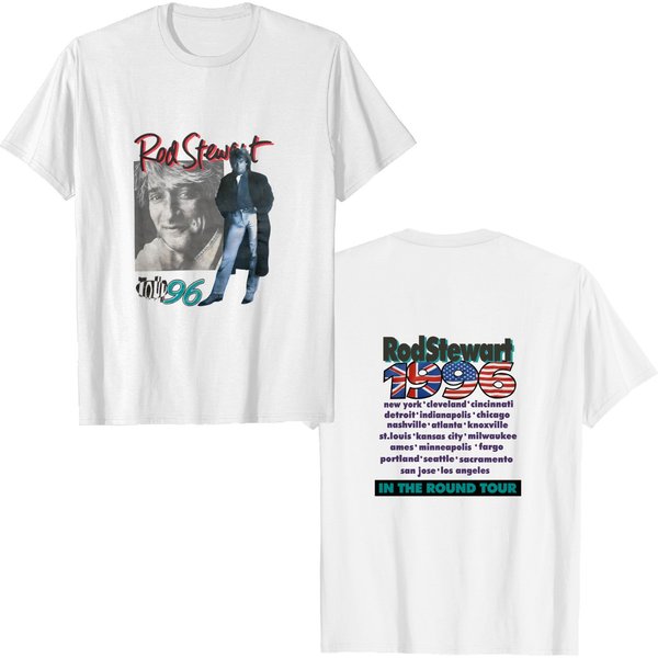 Vintage 1996 Rod Stewart In The Round Tour T-Shirt-image
